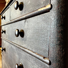 Load image into Gallery viewer, Antique Victorian Pine Black Original Paint Chest Of Drawers