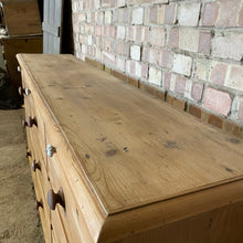 Load image into Gallery viewer, Antique Old Pine Bank Of Drawers Sideboard Eastern European