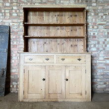 Load image into Gallery viewer, Antique Victorian Pine Farmhouse Old Dresser Kitchen