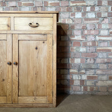Load image into Gallery viewer, Victorian Pine Cupboard Hall Cabinet