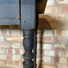 Load image into Gallery viewer, Antique Old Pine Console Table Painted Black 19th Century