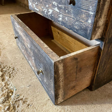 Load image into Gallery viewer, Antique Old Pine Scratch Built Bank of Drawers Apothecary Engineers