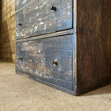 Load image into Gallery viewer, Antique Old Pine Scratch Built Bank of Drawers Apothecary Engineers