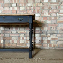 Load image into Gallery viewer, Antique Old Pine Console Table Painted Black 19th Century