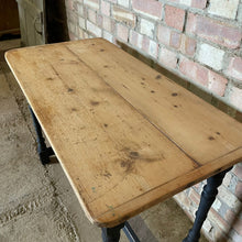 Load image into Gallery viewer, Antique Old Pine Console Table Painted Black 19th Century