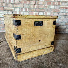 Load image into Gallery viewer, Antique Old Pine Painted Blanket Box Chest Linen Trunk