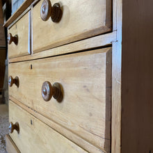 Load image into Gallery viewer, Antique Victorian Old Pine Chest of Drawers Two over Two
