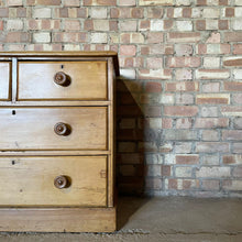 Load image into Gallery viewer, Antique Victorian Old Pine Chest of Drawers Two over Two
